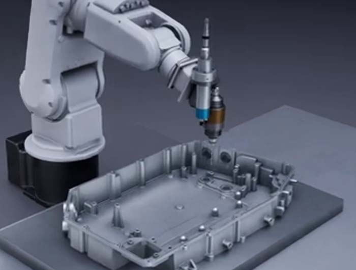 新能源汽車電池托盤(pán)浮動(dòng)去毛刺